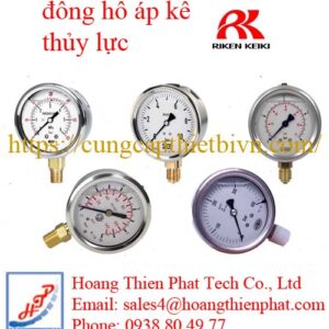 Đồng hồ áp kế thủy lực Riken